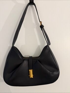 Bond & Mason Black Faux Leather Shoulder Bag